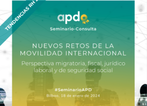 póster del seminario de APD sobre los nuevos retos de movilidad internacional